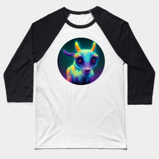 Psychedelic Goat Baseball T-Shirt